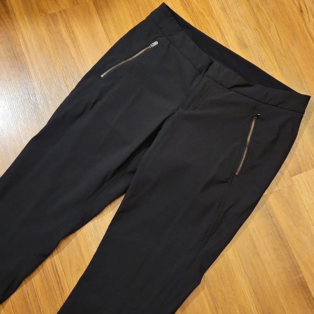Athleta Black Pants with Zipper Details Size 12 - Picture 7 of 8